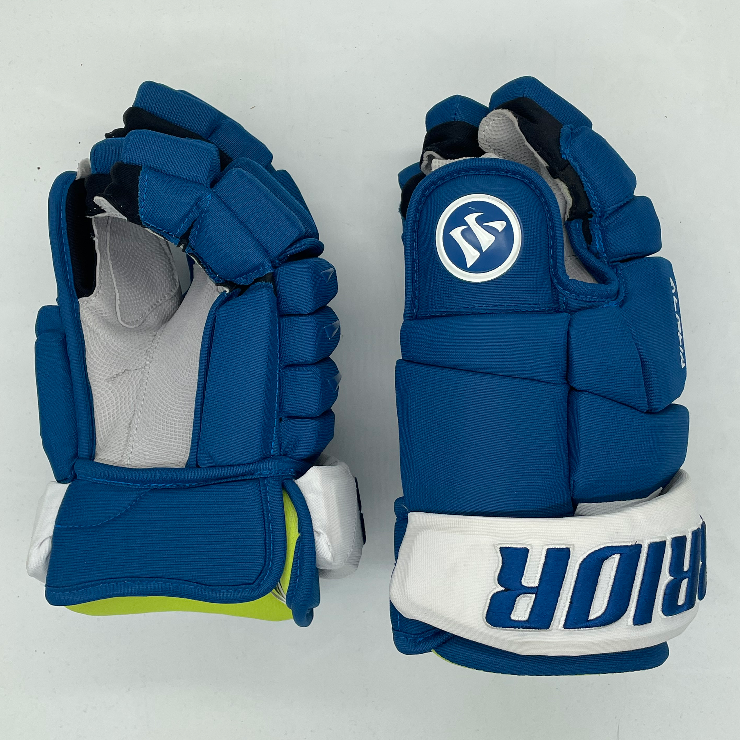 Warrior Alpha DX - Gant NHL Pro Stock - Jayson Megna (Bleu/Blanc)